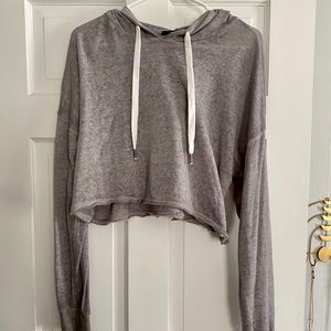 Crop hoodie sweatshirt